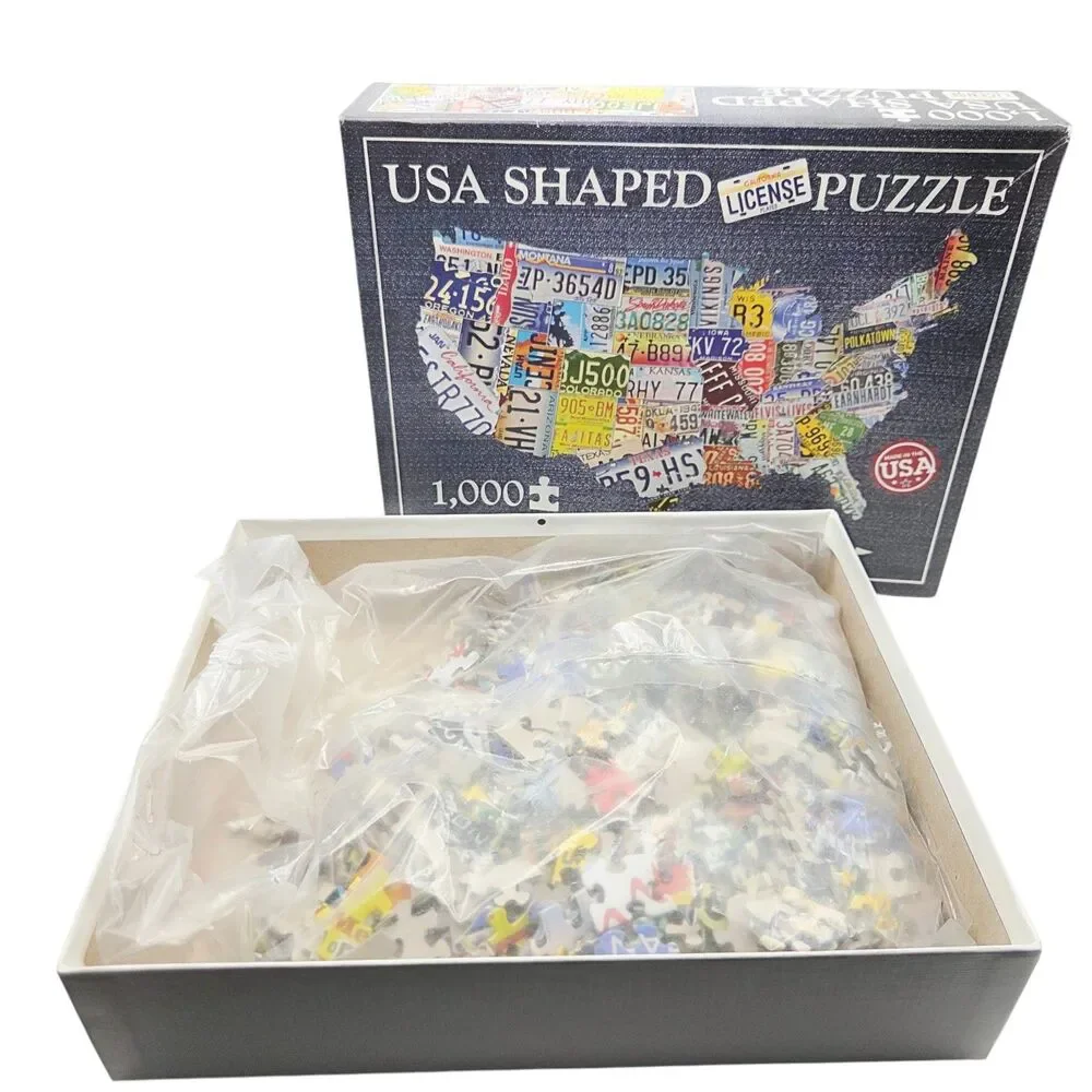 TDC Games USA License Plate Map 1000 Piece Jigsaw Puzzle 31